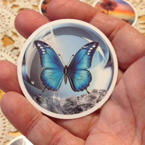 Stickers, florals, butterfly, beauty 12 cellphone stickers - Picture 5 of 7